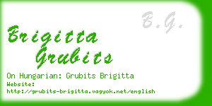 brigitta grubits business card
